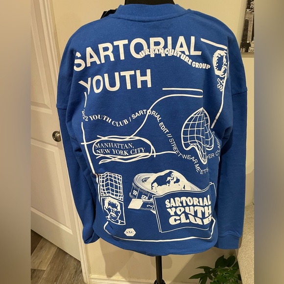 NWT Only & Sons UNISEX Sweatshirt 'Toby' in
Royal Blue - Picture 8 of 13